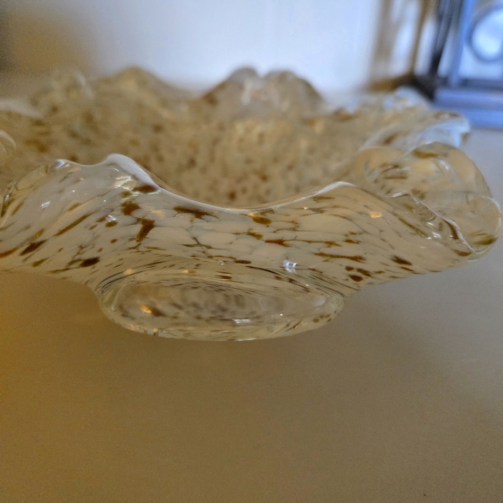 1950s Murano Copper Aventurine Bowl